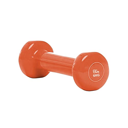 66fit Hanteln 0,5 kg – 7 kg (6 kg – orange), zum Gewichtheben, Kraftaufbau, Heimtraining von 66Fit