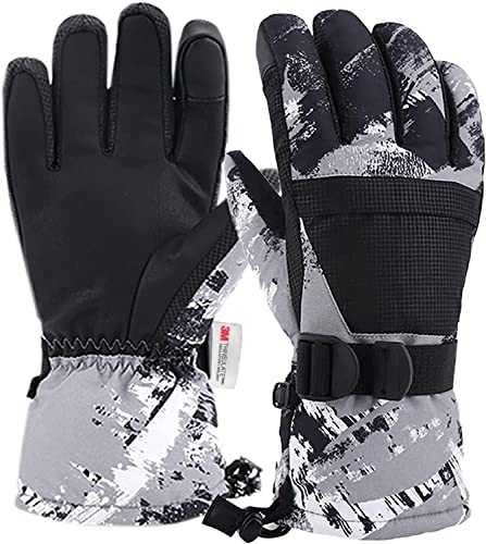 7-Mi Winter Handschuhe,Kinder Touchscreen Schnee Fäustlinge Snowboard Wasserdicht Gefüttert Lange Manschetten Leder Kinderhandschuhe für Jungen & Mädchen Sport Outdoor Play 7-Mi Winter Handschuhe,Kinder Touchscreen Schnee Fäustlinge Snowboard Wasserdicht Gefüttert Lange Manschetten Leder Kinderhandschuhe für Jungen & Mädchen Sport Outdoor Play von 7-Mi