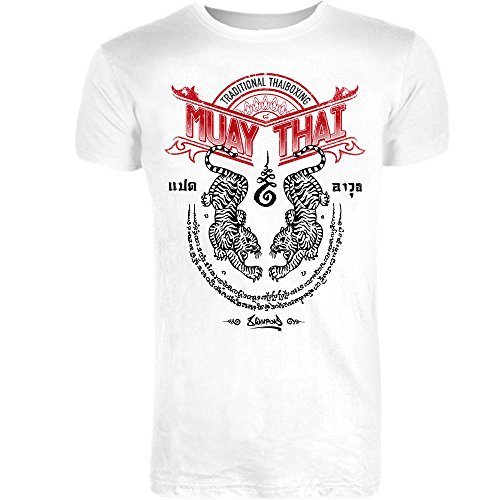 8 WEAPONS Muay Thai T-Shirt, Sak Yant Tigers, White, Thaiboxen, MMA Größe XL 8 WEAPONS Muay Thai T-Shirt, Sak Yant Tigers, White, Thaiboxen, MMA Größe XL von 8 WEAPONS