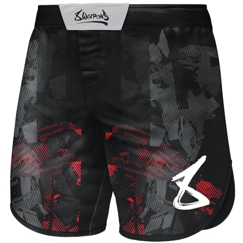 8 Weapons Fight Shorts, Hit 2.0, schwarz-rot (M) von 8WeAPONS