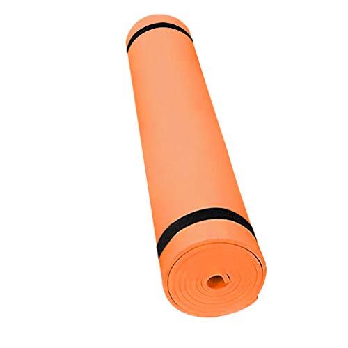 Yogamatte Gymnastikmatte 173 x 61 x 0,4 cm, Hautfreundliche Fitnessmatte Yogamatte Anti-Rutsch Sports Fitness Mat Yoga-Matte Mit Trageriemen, sehr empfehlenswert für Anfänger! (Orange) von 95sCloud