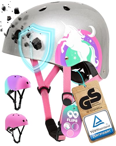 99FLIPS Fahrradhelm Kinder Mädchen - Skaterhelm Mädchen - Kinderfahrradhelm für Skateboard, Inliner, Scooter & BMX - Kinder Helm Skater Helm Kleinkind - Größe XS Glitter 99FLIPS Fahrradhelm Kinder Mädchen - Skaterhelm Mädchen - Kinderfahrradhelm für Skateboard, Inliner, Scooter & BMX - Kinder Helm Skater Helm Kleinkind - Größe XS Glitter von 99FLIPS
