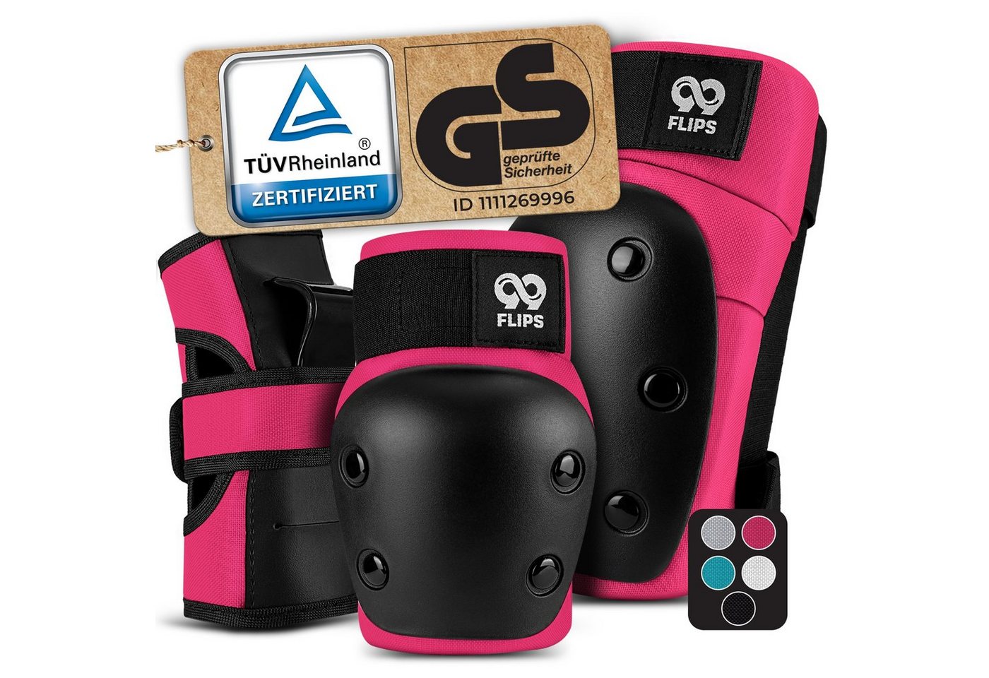 99FLIPS Protektoren-Set DIVE Protektoren Set Erwachsene Skateboard Inline Skates, Longboard (Protektoren Set Skateboard Erwachsene, 6-tlg., Inliner Schoner Knie-, Ellenbogen und Handgelenkschützer & Tragebeutel), Schlittschuhe Damen & Skateboard Erwachsene 99FLIPS Protektoren-Set DIVE Protektoren Set Erwachsene Skateboard Inline Skates, Longboard (Protektoren Set Skateboard Erwachsene, 6-tlg., Inliner Schoner Knie-, Ellenbogen und Handgelenkschützer & Tragebeutel), Schlittschuhe Damen & Skateboard Erwachsene von 99FLIPS