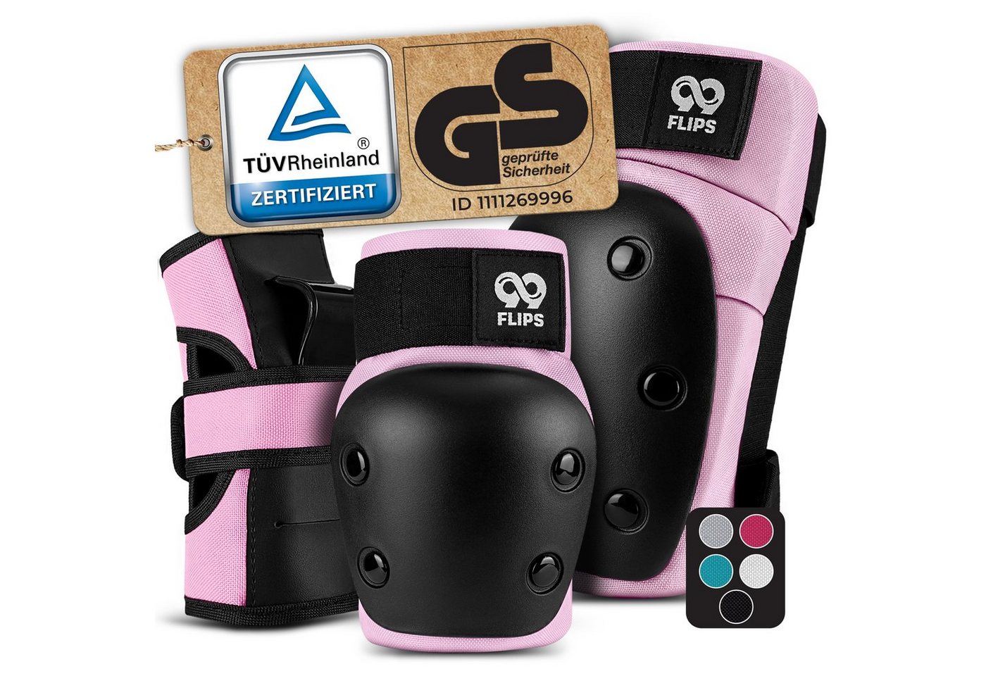 99FLIPS Protektoren-Set DIVE Protektoren Set Erwachsene Skateboard Inline Skates, Longboard (Protektoren Set Skateboard Erwachsene, 6-tlg., Inliner Schoner Knie-, Ellenbogen und Handgelenkschützer & Tragebeutel), Schlittschuhe Damen & Skateboard Erwachsene 99FLIPS Protektoren-Set DIVE Protektoren Set Erwachsene Skateboard Inline Skates, Longboard (Protektoren Set Skateboard Erwachsene, 6-tlg., Inliner Schoner Knie-, Ellenbogen und Handgelenkschützer & Tragebeutel), Schlittschuhe Damen & Skateboard Erwachsene von 99FLIPS