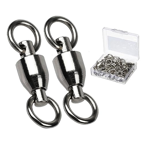 9Tong Ball Bearing Wirbel Geschweißt Ringe, Wallerwirbel Meereswirbel Salzwasserfest Spaltring Angelausrüstung Zubehör Köder-Anschluss Schwarz 25pcs 110lbs 9Tong Ball Bearing Wirbel Geschweißt Ringe, Wallerwirbel Meereswirbel Salzwasserfest Spaltring Angelausrüstung Zubehör Köder-Anschluss Schwarz 25pcs 110lbs von 9Tong