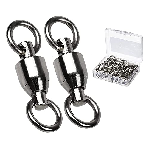 9Tong Ball Bearing Wirbel Geschweißt Ringe, Wallerwirbel Meereswirbel Salzwasserfest Spaltring Angelausrüstung Zubehör Köder-Anschluss Schwarz 25pcs 77lbs 9Tong Ball Bearing Wirbel Geschweißt Ringe, Wallerwirbel Meereswirbel Salzwasserfest Spaltring Angelausrüstung Zubehör Köder-Anschluss Schwarz 25pcs 77lbs von 9Tong