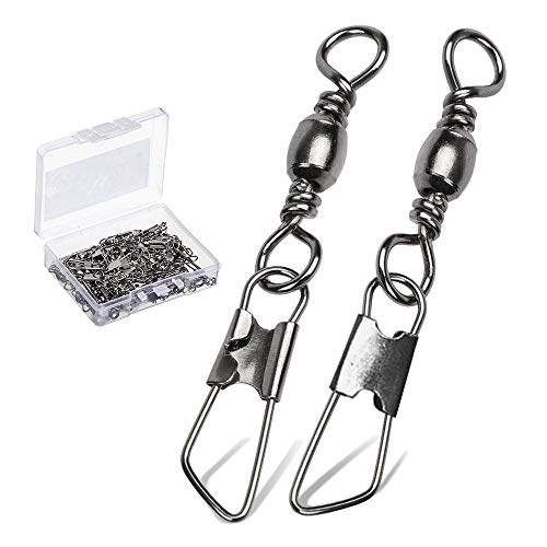 9Tong Edelstahl Stahl Schnapp Wirbel Salzwasser Hohe Festigkeit Schnappschüsse Fass Linie Verbinder Angelwirbel Fass Sicherheitsverschluss Zubehör für Angelgeräte aus Edelstahl 50pcs 29lbs 9Tong Edelstahl Stahl Schnapp Wirbel Salzwasser Hohe Festigkeit Schnappschüsse Fass Linie Verbinder Angelwirbel Fass Sicherheitsverschluss Zubehör für Angelgeräte aus Edelstahl 50pcs 29lbs von 9Tong