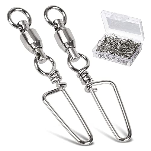 9Tong Kugellager Wirbel mit Coastlock Snap, Edelstahl geschweißter Ring für Angeln Salzwasser Standard 25pcs 48lbs 9Tong Kugellager Wirbel mit Coastlock Snap, Edelstahl geschweißter Ring für Angeln Salzwasser Standard 25pcs 48lbs von 9Tong