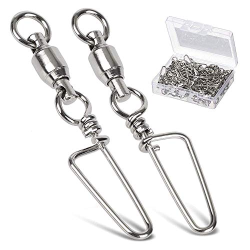 9Tong Kugellager Wirbel mit Coastlock Snap, Edelstahl geschweißter Ring für Angeln Salzwasser Standard 25pcs 77lbs 9Tong Kugellager Wirbel mit Coastlock Snap, Edelstahl geschweißter Ring für Angeln Salzwasser Standard 25pcs 77lbs von 9Tong
