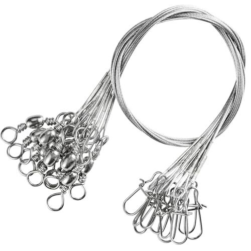 9Tong Wirbel Schnur Angelvorfächer Stahl Hochfest Angelvorfach Salzwasser Angeln Süßwasser Drahtvorfächer Köder #1 20lb 5.9in 50pcs 9Tong Wirbel Schnur Angelvorfächer Stahl Hochfest Angelvorfach Salzwasser Angeln Süßwasser Drahtvorfächer Köder #1 20lb 5.9in 50pcs von 9Tong