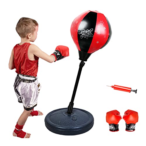A/A Punchingball Boxen Set, Boxsack-Set für Kinder, höhenverstellbar Reaktionstraining Standboxsäcke für Kinder ab 3-8 Jahre A/A Punchingball Boxen Set, Boxsack-Set für Kinder, höhenverstellbar Reaktionstraining Standboxsäcke für Kinder ab 3-8 Jahre von A/A