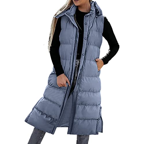 A 21 Damen Lang mit Kapuze Steppweste Daunenweste Leicht Weste Dünn Årmellos Jacke Gesteppte Daunenmantel Warm Winter Outdoor Übergangsjacke Parka Daunen Steppjacke Maxi Mantel Daunenjacke A 21 Damen Lang mit Kapuze Steppweste Daunenweste Leicht Weste Dünn Årmellos Jacke Gesteppte Daunenmantel Warm Winter Outdoor Übergangsjacke Parka Daunen Steppjacke Maxi Mantel Daunenjacke von A 21