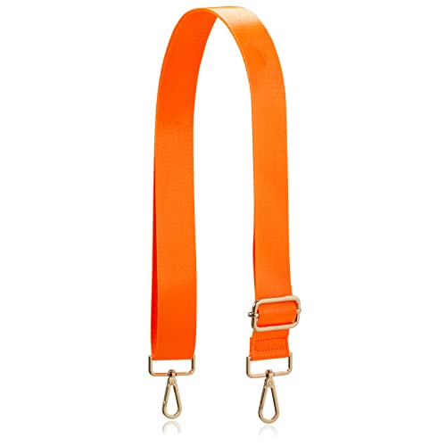 Allzedream Breiter Geldbörsenriemen Ersatz Crossbody Schultertasche Verstellbar, Fluoreszierendes Orange von A ALLZEDREAM