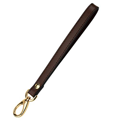 Allzedream Handgelenkschlaufe aus echtem Leder Ersatzband für Clutch Geldbörse Schlüssel, Dunkelbraun Allzedream Handgelenkschlaufe aus echtem Leder Ersatzband für Clutch Geldbörse Schlüssel, Dunkelbraun von A ALLZEDREAM
