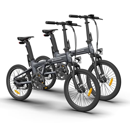 A Dece Oasis ADO E-Bike 2 × Air 20S E-Fahrrad Faltbar, klapprad Riemenantrieb,City Bike, 1 Gang, Hintermotor, ebike Damen/Herren,StVZO,ADO Smart APP,3,5-Zoll-IPS-Display (Gray) von A Dece Oasis