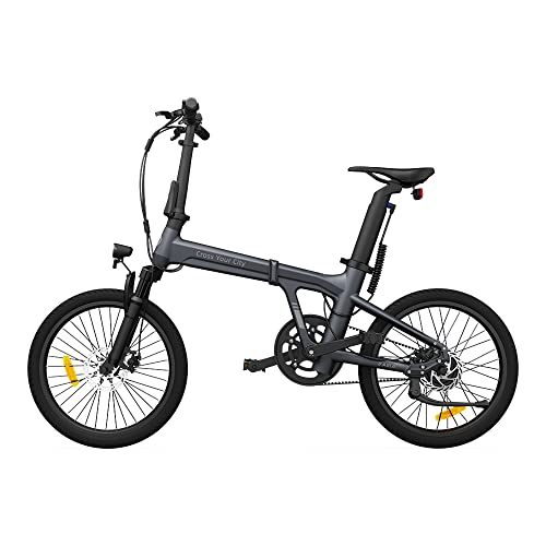 ADO 20 Air ebike ultraleichtes Aluminiumgehäuse, Riemenantrieb, Nettogewicht 17.5 kg, ADO Smart APP,drei Geschwindigkeitsmodi machen das Pendeln in der Stadt komfortabler und bequemer-gray von A Dece Oasis