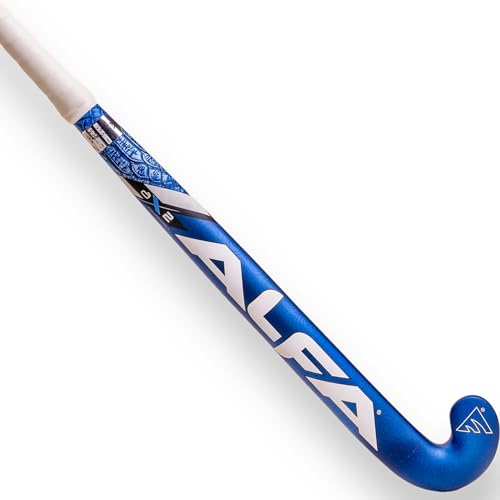 ALFA AX2 Hockey Stick| Blue Spark | 37.5" | 25% Carbon, 10% Kevlar, 65% Glass Fibre |Unisex | Alfa PU Grip | Lightweight & Durable | Comes with Stick Bag & Hollow Ball. ALFA AX2 Hockey Stick| Blue Spark | 37.5" | 25% Carbon, 10% Kevlar, 65% Glass Fibre |Unisex | Alfa PU Grip | Lightweight & Durable | Comes with Stick Bag & Hollow Ball. von A L F A