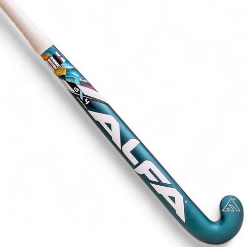 ALFA AX4 Hockey Stick| Green Spark | 37.5" | 40% Carbon Composite | Unisex | Ergonomic Grip for Precision | Lightweight for Agility | Durable High-Performance Stick | Comes with Bag & Hollow Ball von A L F A