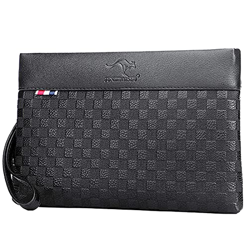 A-QMZL Handgelenktasche für Herren Handgelenk Handtasche Handgelenktasche PU Leder Großraum-Clutch mit Kartenfach Brieftasche Business Freizeit Bürohandtasche Geldbörsentasche für Männer A-QMZL Handgelenktasche für Herren Handgelenk Handtasche Handgelenktasche PU Leder Großraum-Clutch mit Kartenfach Brieftasche Business Freizeit Bürohandtasche Geldbörsentasche für Männer von A-QMZL
