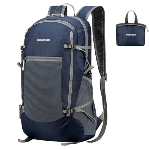 Rucksack Herren Leichte Packable Reiserucksack Wanderrucksack, Multifunktionale Tagesrucksack 30L Wasserdichter Faltbare Camping Trekking Rucksäcke Leicht Outdoor Sport Rucksäcke Tasche (Dunkelblau) Rucksack Herren Leichte Packable Reiserucksack Wanderrucksack, Multifunktionale Tagesrucksack 30L Wasserdichter Faltbare Camping Trekking Rucksäcke Leicht Outdoor Sport Rucksäcke Tasche (Dunkelblau) von A-QMZL