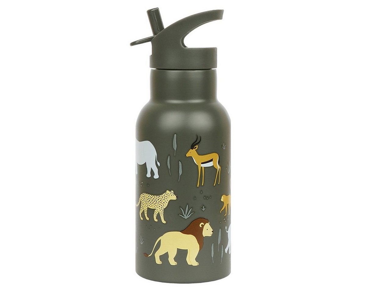A Little Lovely Company Trinkflasche Edelstahlflasche mit Tiermotiv 350 ml 20 cm hoch von A Little Lovely Company