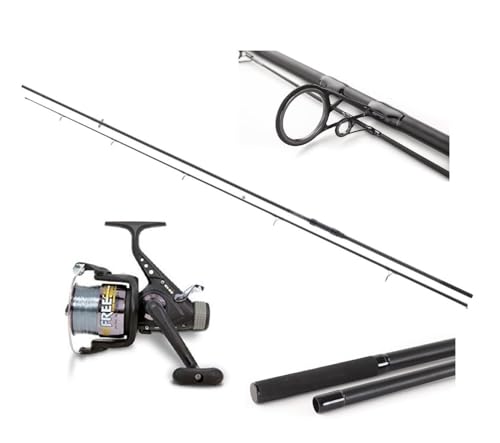 A&M Angelsport Karpfencombo Beginner 300: 10ft 3,00m / 3,00lbs 2-teilig Karpfenrute + Freilaufrolle mit Schnur von A&M Angelsport