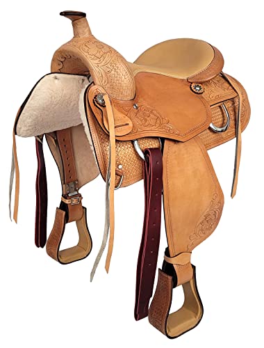 A&M Reitsport Westernsattel Denver aus Büffelleder hoher Qualität Neu, Größe:17 Zoll von A&M Reitsport