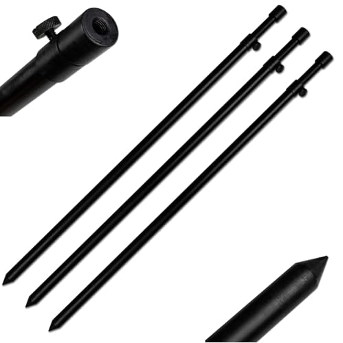 3 Stück Rutenhalter Bankstick Alu 60-105cm 19/16mm schwarz 3 Stück Rutenhalter Bankstick Alu 60-105cm 19/16mm schwarz von A&N