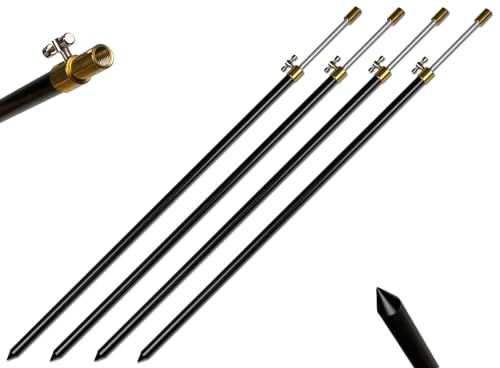 4 Stück Rutenhalter Bankstick Alu 50-90cm schwarz Rodpod Rutenauflage Erdspeer 4 Stück Rutenhalter Bankstick Alu 50-90cm schwarz Rodpod Rutenauflage Erdspeer von A&N