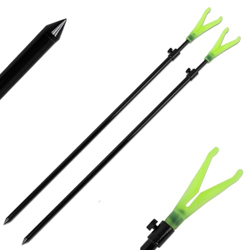 A&N 2 Stück Rutenhalter Bankstick Rutenständer mit V-Rutenauflage Alu 50-90cm A&N 2 Stück Rutenhalter Bankstick Rutenständer mit V-Rutenauflage Alu 50-90cm von A&N