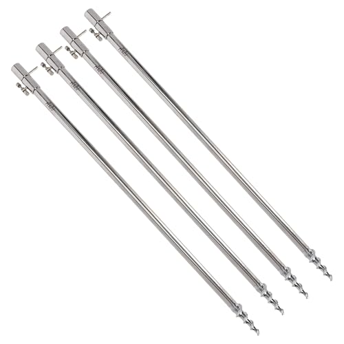 A&N 4 Stück Rutenhalter Bankstick Edelstahl Drill T-Screw 75-120cm A&N 4 Stück Rutenhalter Bankstick Edelstahl Drill T-Screw 75-120cm von A&N