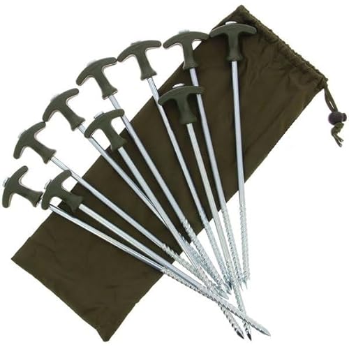 Bivvy Peg 30cm Heringe 10 TLG. mit Tasche Erdnägel Zelthering Bivvy Peg 30cm Heringe 10 TLG. mit Tasche Erdnägel Zelthering von A&N