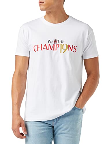 A.C. Milan Milan, Official Product, We The Champion 2022, Unisex T-Shirt, Weiß, XXL von ACM 1899