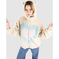 A.LAB Lydia Teddy Fleece Sweatjacke heart purple A.LAB Lydia Teddy Fleece Sweatjacke heart purple von A.LAB