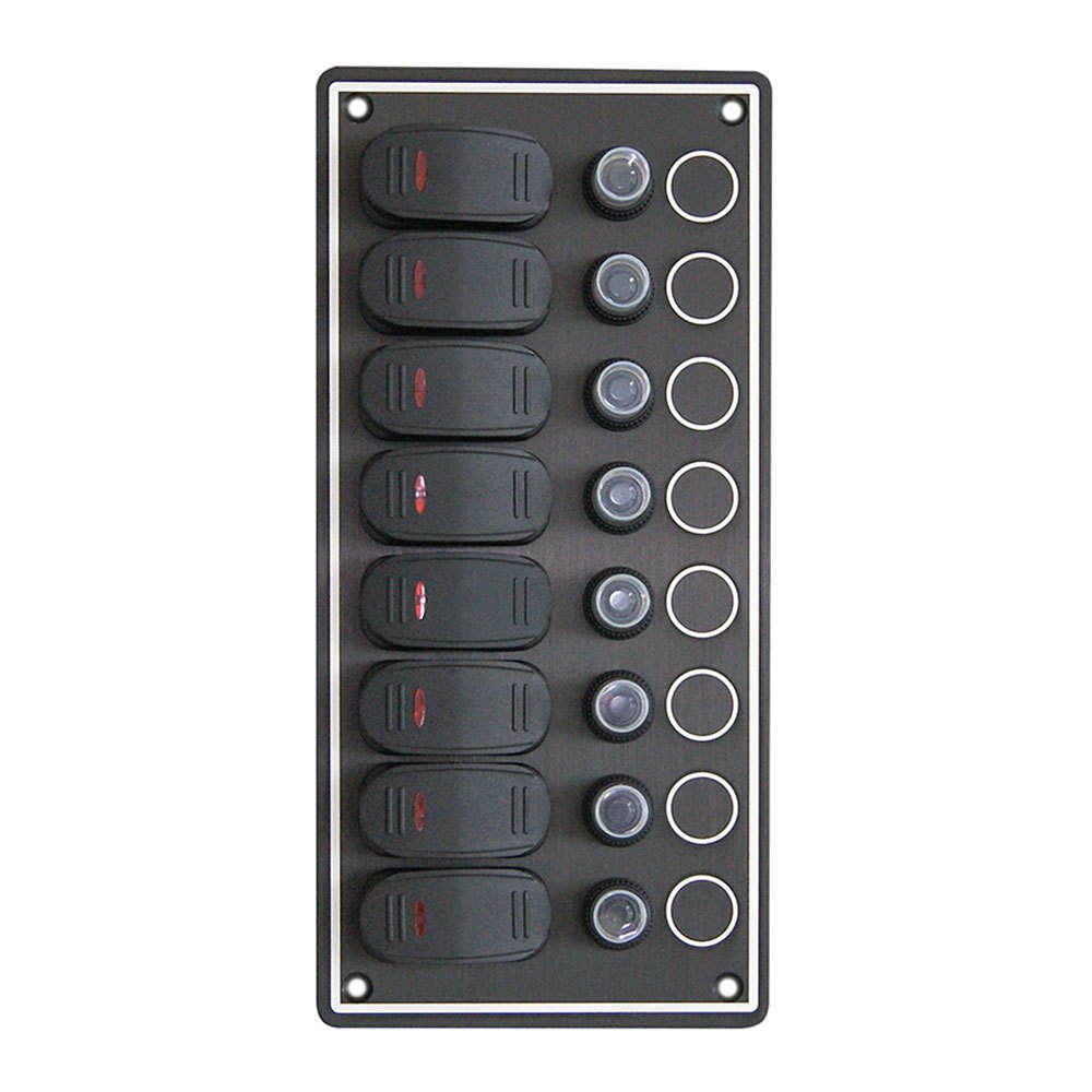 A.a.a. 8 Switches Electric Panel 15a 12v Silber 240 x 115 mm A.a.a. 8 Switches Electric Panel 15a 12v Silber 240 x 115 mm von A.a.a.