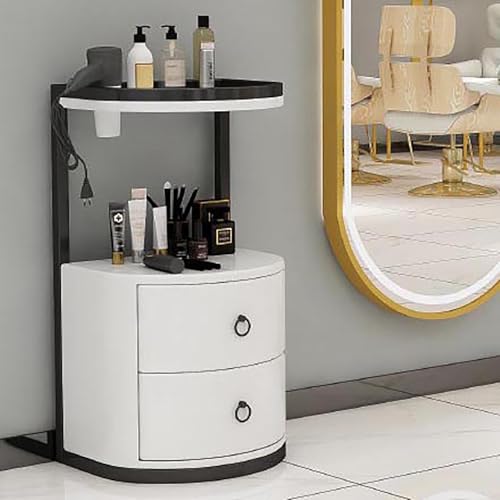 AAADRESSES Wandmontierter SchöNheitssalon Schrank,Aufbewahrungsschrank FüR Friseurwerkzeuge,Moderner Offener Frisiertisch,Mit Haartrocknerhalter,FüR Friseursalons Badezimmer Zu Hause,Style b,04 von AAADRESSES