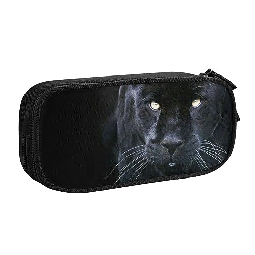 AABSTBFM Federmäppchen mit Reißverschluss, Motiv: Panther mit blauen Augen, Schwarz, großes Fassungsvermögen, für Schule, Büro und Reisen, Schwarz , Einheitsgröße, Schulranzen AABSTBFM Federmäppchen mit Reißverschluss, Motiv: Panther mit blauen Augen, Schwarz, großes Fassungsvermögen, für Schule, Büro und Reisen, Schwarz , Einheitsgröße, Schulranzen von AABSTBFM