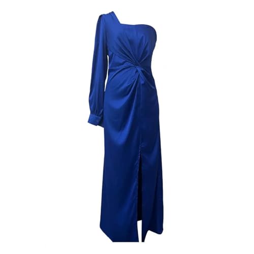 AAIXXIZAO Hübsche Kleider Dress Damen Abendkleid Mit Einer Schulter Ärmelloser Saum Schlanke Taille Schulter Frei Party Kleid L SkyBlue von AAIXXIZAO