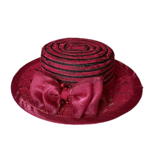 AAIXXIZAO Sonnenhut Strohhut Hut Damen Mode Frauen Mesh Kirchenhut Mit Perle Schleife Breite Krempe Kappe Hochzeit Party Hüte Strand Sonnenschutz Kappen Rot AAIXXIZAO Sonnenhut Strohhut Hut Damen Mode Frauen Mesh Kirchenhut Mit Perle Schleife Breite Krempe Kappe Hochzeit Party Hüte Strand Sonnenschutz Kappen Rot von AAIXXIZAO