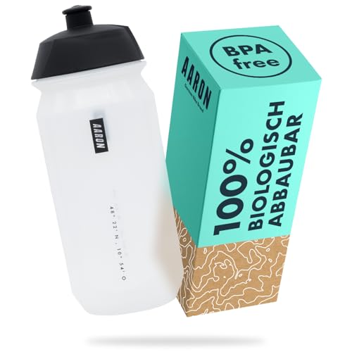 AARON ECO Trinkflasche aus nachhaltigem Zuckerrohr, 750 ml, leicht und auslaufsicher, praktische BPA-freie Wasserflasche für Sport, Fitness, Wandern, Outdoor in transparent AARON ECO Trinkflasche aus nachhaltigem Zuckerrohr, 750 ml, leicht und auslaufsicher, praktische BPA-freie Wasserflasche für Sport, Fitness, Wandern, Outdoor in transparent von AARON