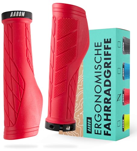 AARON FIT Fahrradgriffe mit Gel Dämpfung | Sportliche Lenkergriffe aus rutschfestem Gummi | Lock-On Lenkergriffe geeigent für E-Bike, Trekkingrad, Mountainbike, Crossbike, Fixie u.v.m. Rot AARON FIT Fahrradgriffe mit Gel Dämpfung | Sportliche Lenkergriffe aus rutschfestem Gummi | Lock-On Lenkergriffe geeigent für E-Bike, Trekkingrad, Mountainbike, Crossbike, Fixie u.v.m. Rot von AARON