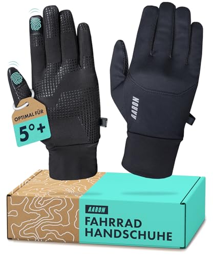 AARON Gloves Fahrradhandschuhe für Damen und Herren - rutschfeste Touchscreen-Radhandschuhe für MTB, BMX, City-Bike oder Trekking-Bike - warme Handschuhe zum Radfahren und Joggen AARON Gloves Fahrradhandschuhe für Damen und Herren - rutschfeste Touchscreen-Radhandschuhe für MTB, BMX, City-Bike oder Trekking-Bike - warme Handschuhe zum Radfahren und Joggen von AARON