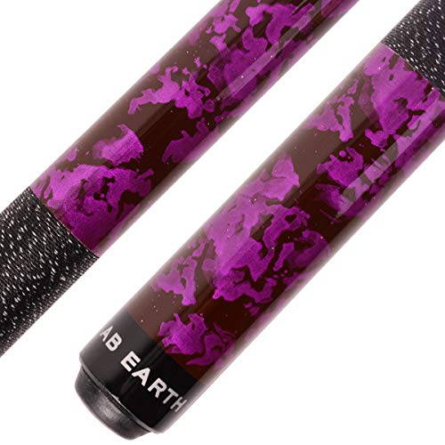 AB Earth Billardqueue, handbemalt, 2-teilig, mit irischer Leinenumwicklung, violett, 21oz AB Earth Billardqueue, handbemalt, 2-teilig, mit irischer Leinenumwicklung, violett, 21oz von AB Earth