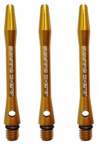 abcdarts Unisex – Erwachsene Aluminium Shaft Dart Sch fte Set, Gelb, M EU von abcdarts