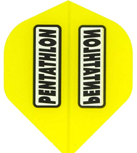 abcdarts Unisex – Erwachsene Pentathlon Classic Dart Flights, Gelb, Klassische EU von abcdarts