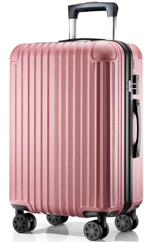 ABISTAB Reisekoffer, Hartschalen Rollkoffer mit 4 Rollen, Handgepäck Koffer Trolley für Business & Reise, Rosenrosa, Size L: 66x45x27cm ABISTAB Reisekoffer, Hartschalen Rollkoffer mit 4 Rollen, Handgepäck Koffer Trolley für Business & Reise, Rosenrosa, Size L: 66x45x27cm von ABISTAB