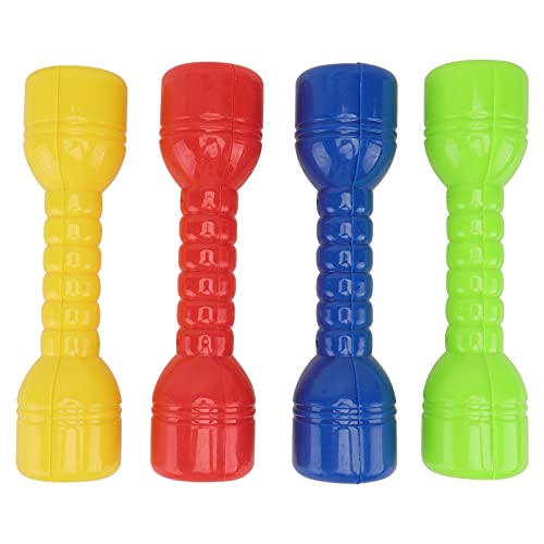 4 Stücke Kunststoff Hand Hanteln für Kinder Gewichte Fitness Home Gym Übung Langhantel Kinder Übung Fitness Sport Spielzeug (Rot + grün + Gelb + Blau) von ABOOFAN