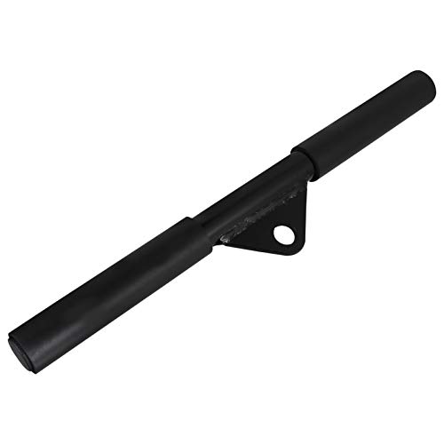 ABOOFAN Klimmzugstange DIY rotierende gerade Stange Bizeps Pull Bar mit Handgriffen Gewicht Maschine Zubehör für professionelles Fitnessstudio schwarz 2,5 x 40 cm von ABOOFAN