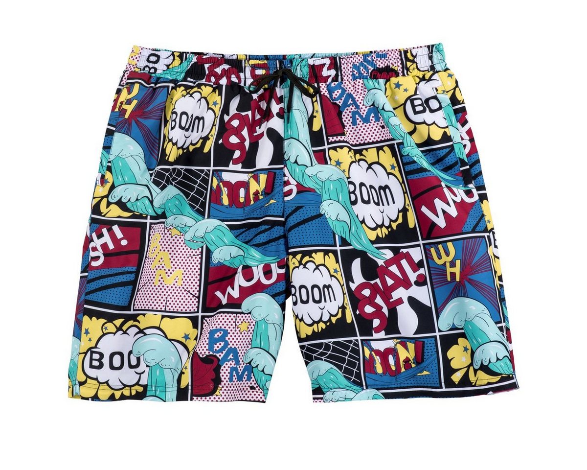 ABRAXAS Badeshorts Abraxas Badeshorts Übergröße bunter Comic-Print ABRAXAS Badeshorts Abraxas Badeshorts Übergröße bunter Comic-Print von ABRAXAS