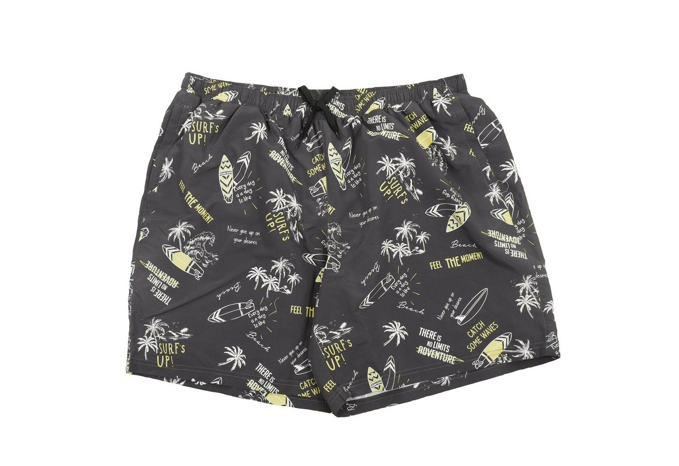 ABRAXAS Badeshorts Abraxas Übergrößen Badeshorts dunkelgrau Surfprint ABRAXAS Badeshorts Abraxas Übergrößen Badeshorts dunkelgrau Surfprint von ABRAXAS